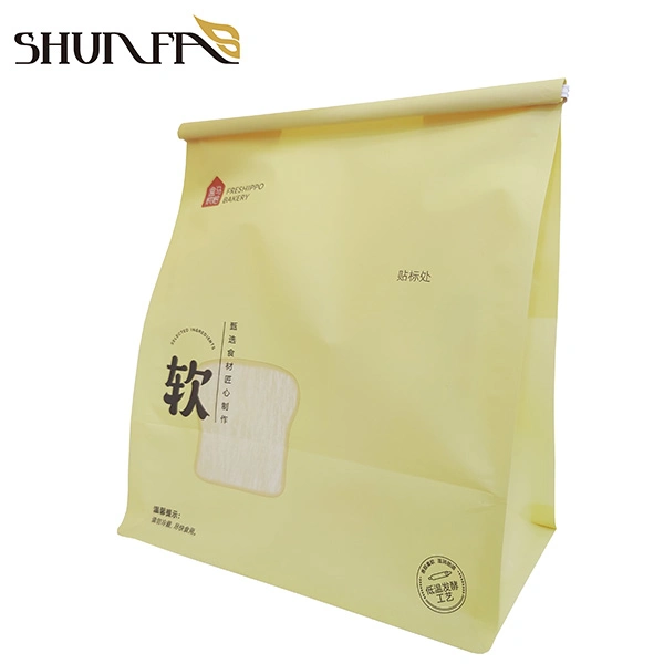 Packaging Bgas with Window Hot Sale Small Bakery Bread Kraft Paper Bag