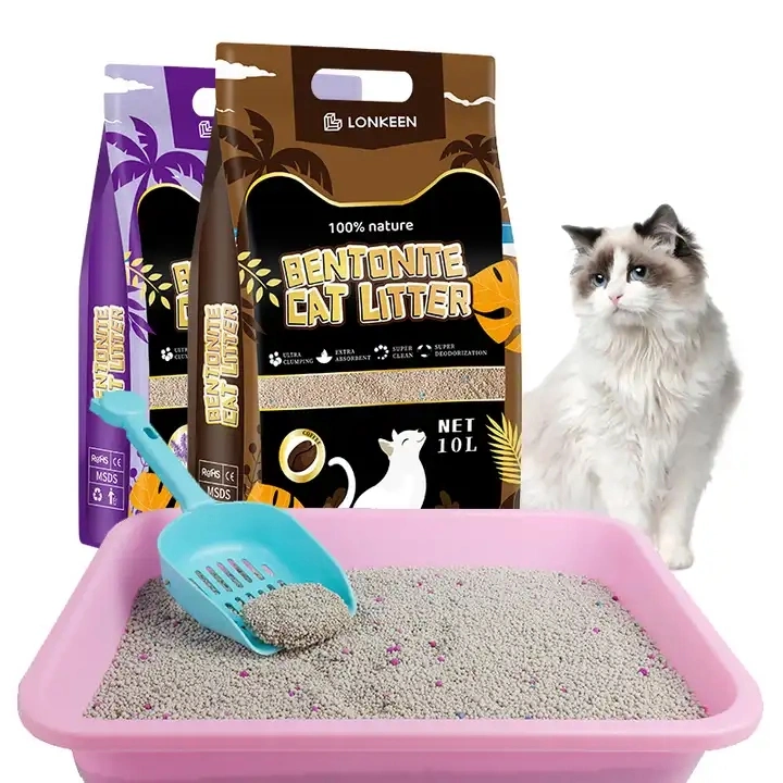 High Efficient Absorbent Cat Toilet Cleaning Natural Sand Bentonite Cat Litter Clay