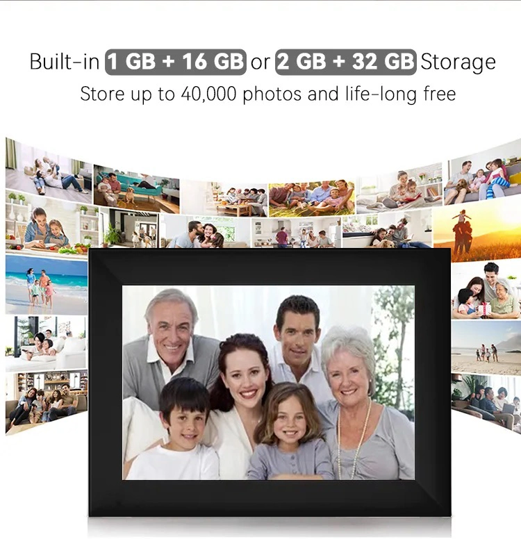 10,1 Zoll WiFi Digital Photo Frame Touchscreen Digital Picture Display Frame Smart Digital Art Frame für die gemeinsame Nutzung von Fotos