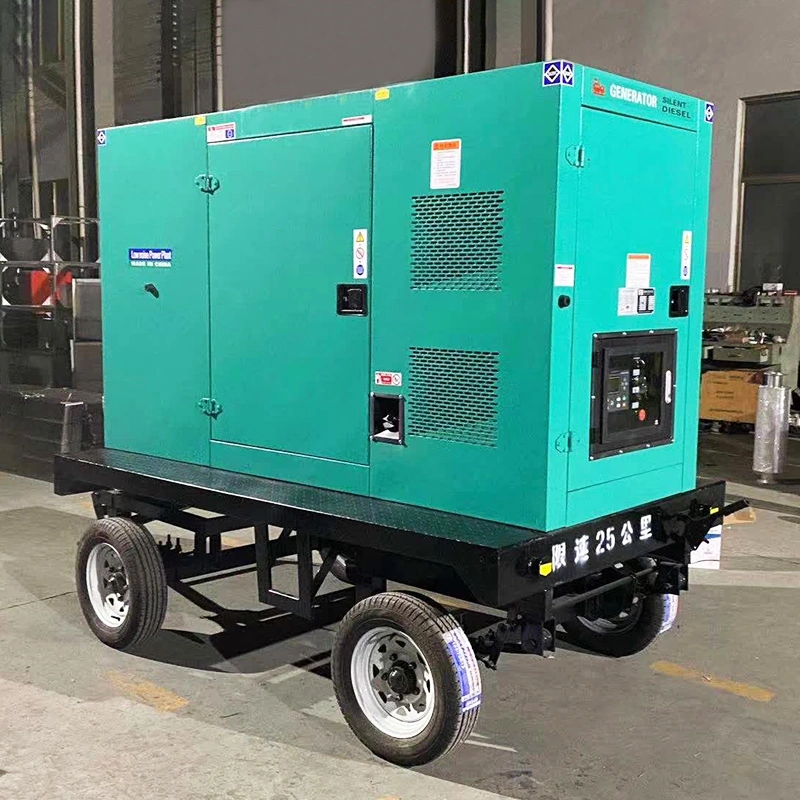 30kVA 24kW Tipo de remolque de Insonorización Energía Eléctrica Generador Diesel silencioso Establecer