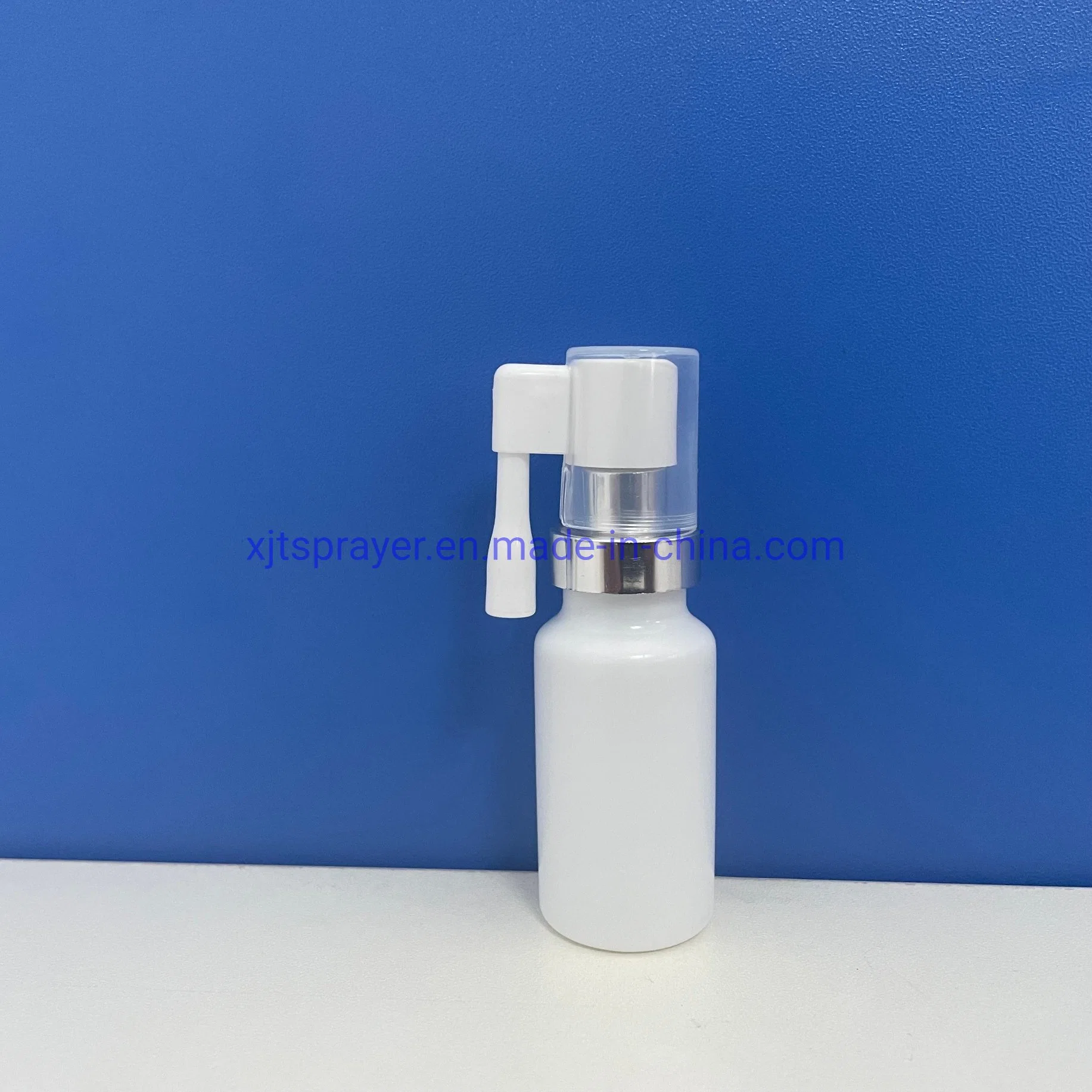 Crimp on PE Plastic Bottle 15ml 20ml 30ml with Oral Spray Mouth Sprayer Throat Spray Pump