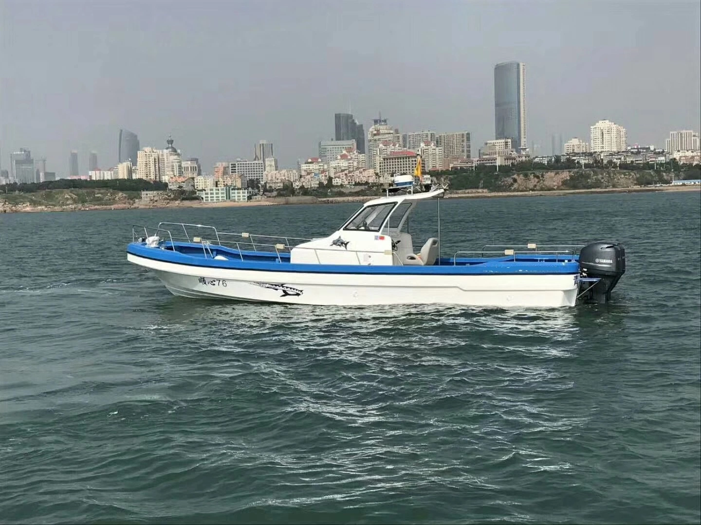 Chinese 31FT 9.6m Panga Professional Pleasure Fiberglass Fishing Boat for Sale