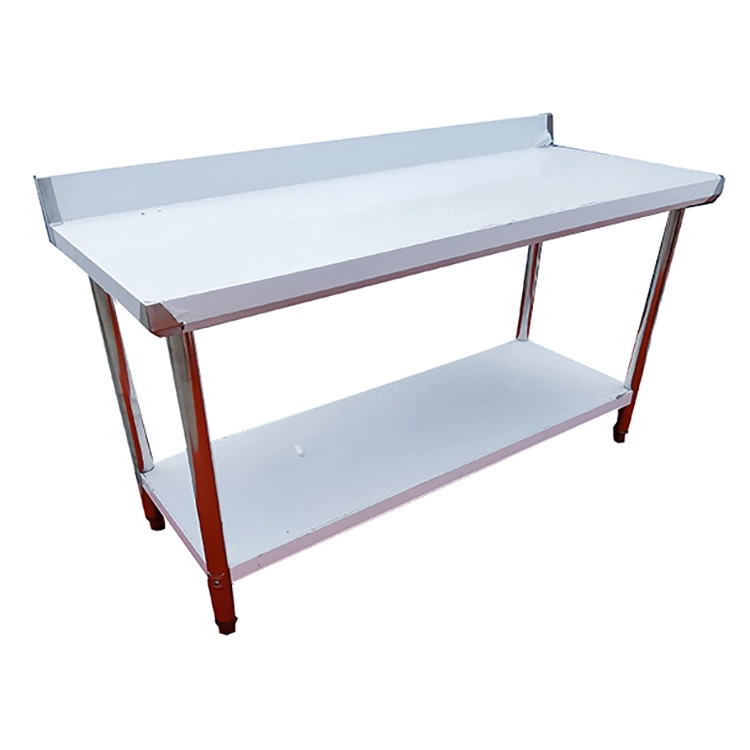 industrial restaurant kitchen workbench wholesale stainless steel cutting table with bottom shelf as fast food equipment