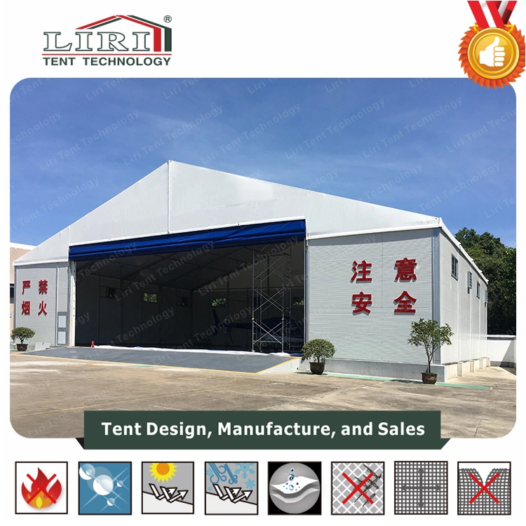 Aircraft Hangar Tent with Big Rolling Door for Hangar and Helicopter