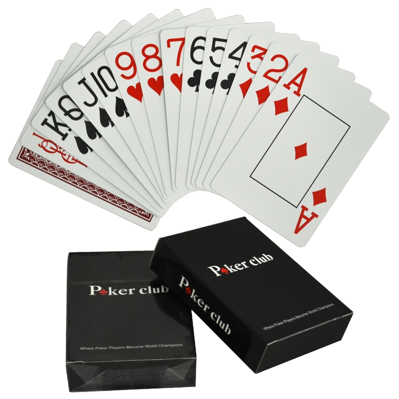 Club de Poker Personnalisé 100% Nouvelles Cartes à Jouer en PVC/Plastique