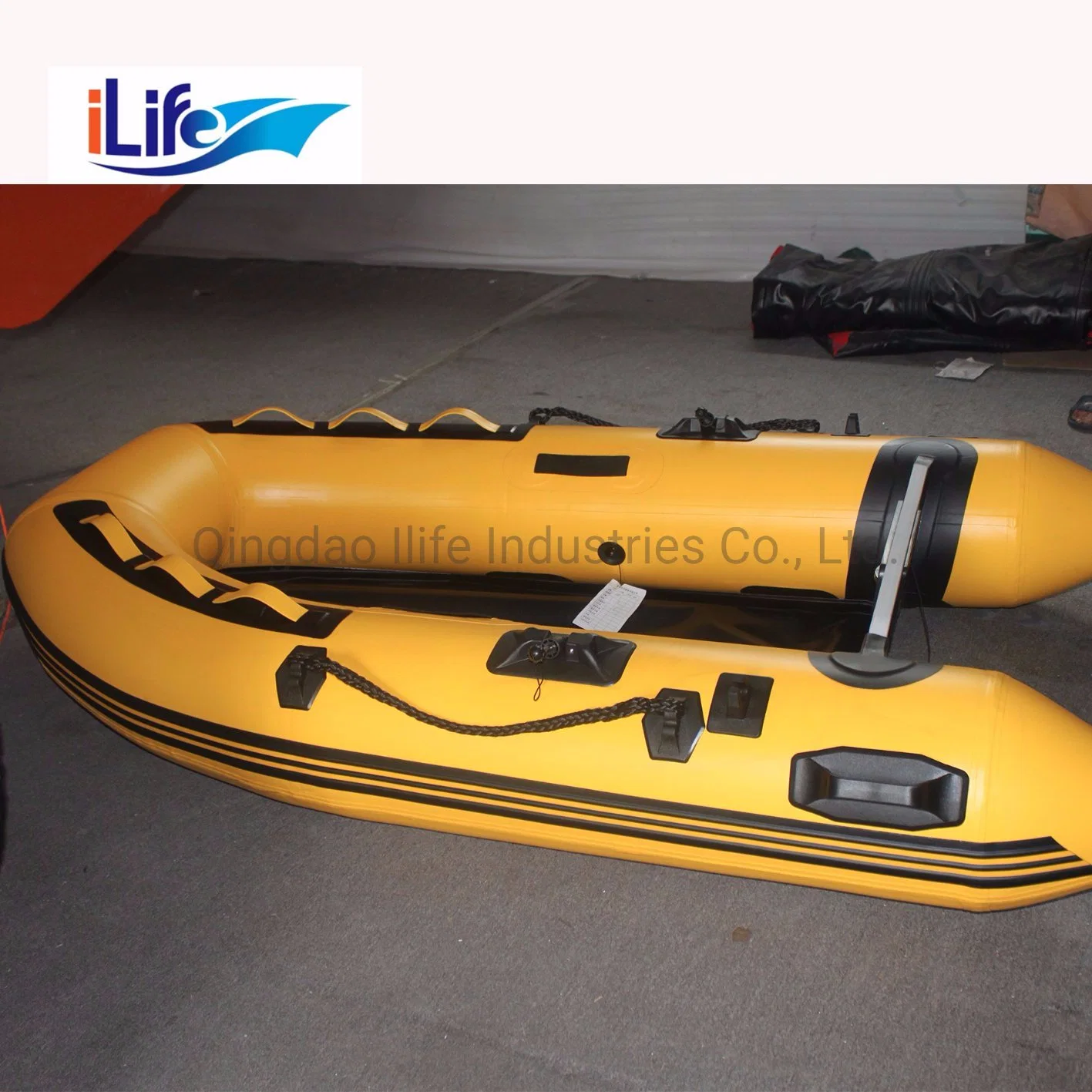 Ilife Good Price PVC/Hypalon Inflatable Rescue Fishing Rubber Boat with Aluminum/Drop Stitch Air/Plywood Floor with Ce