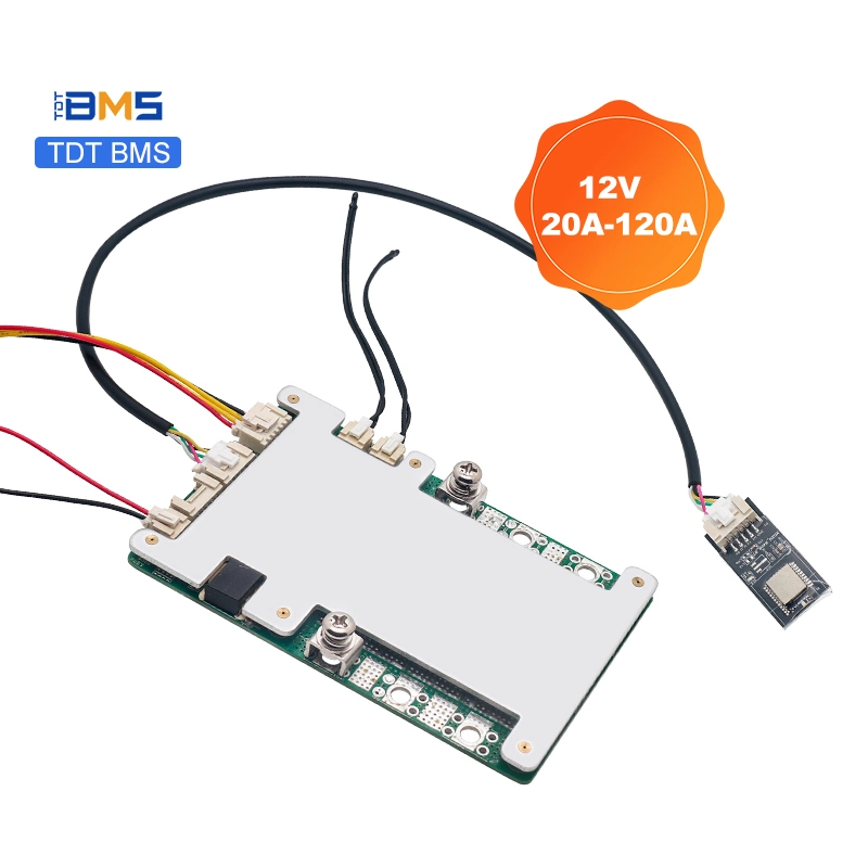 Tdt Battery Management System BMS 3.2V LiFePO4 4s 12V 30A Lithium Battery Protection Board LFP Cell Balance Integrated Circuits Smart Bluetooth RS485 BMS
