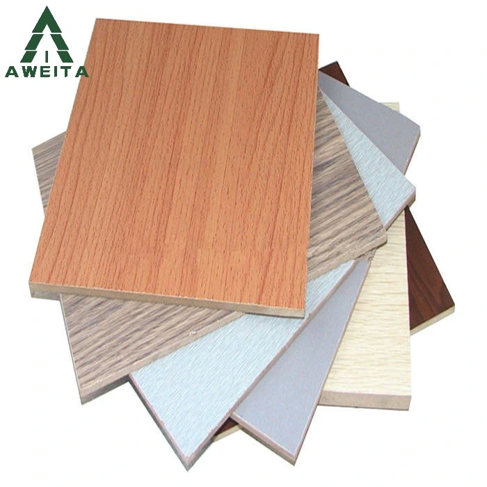 Madera material de fibra HMR MDF placa con papel de melamina laminado