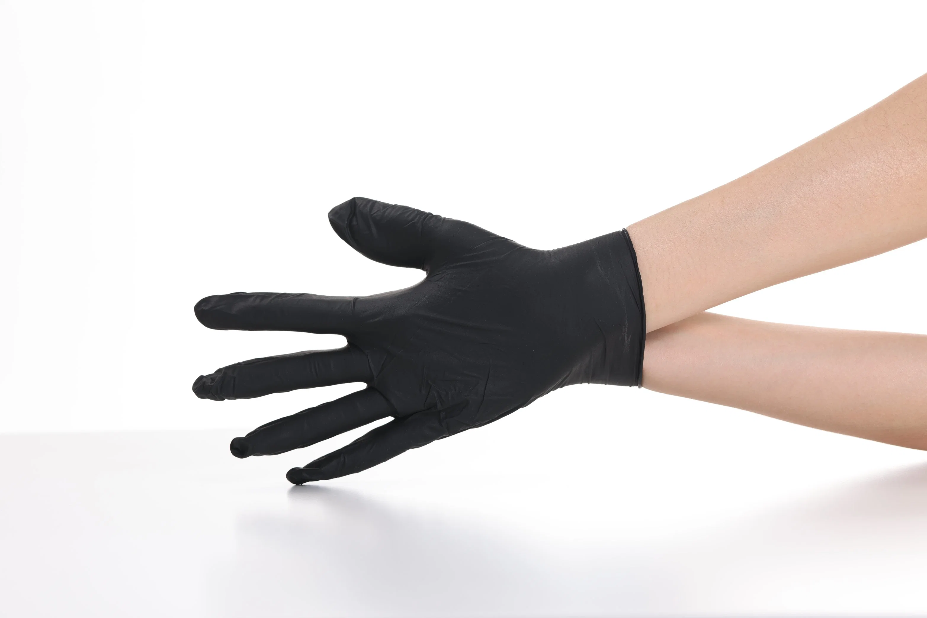 7 Mils 8 Mils Disposable Nitrile Transparent Powder-Free Gloves Industrial Plastic Gloves