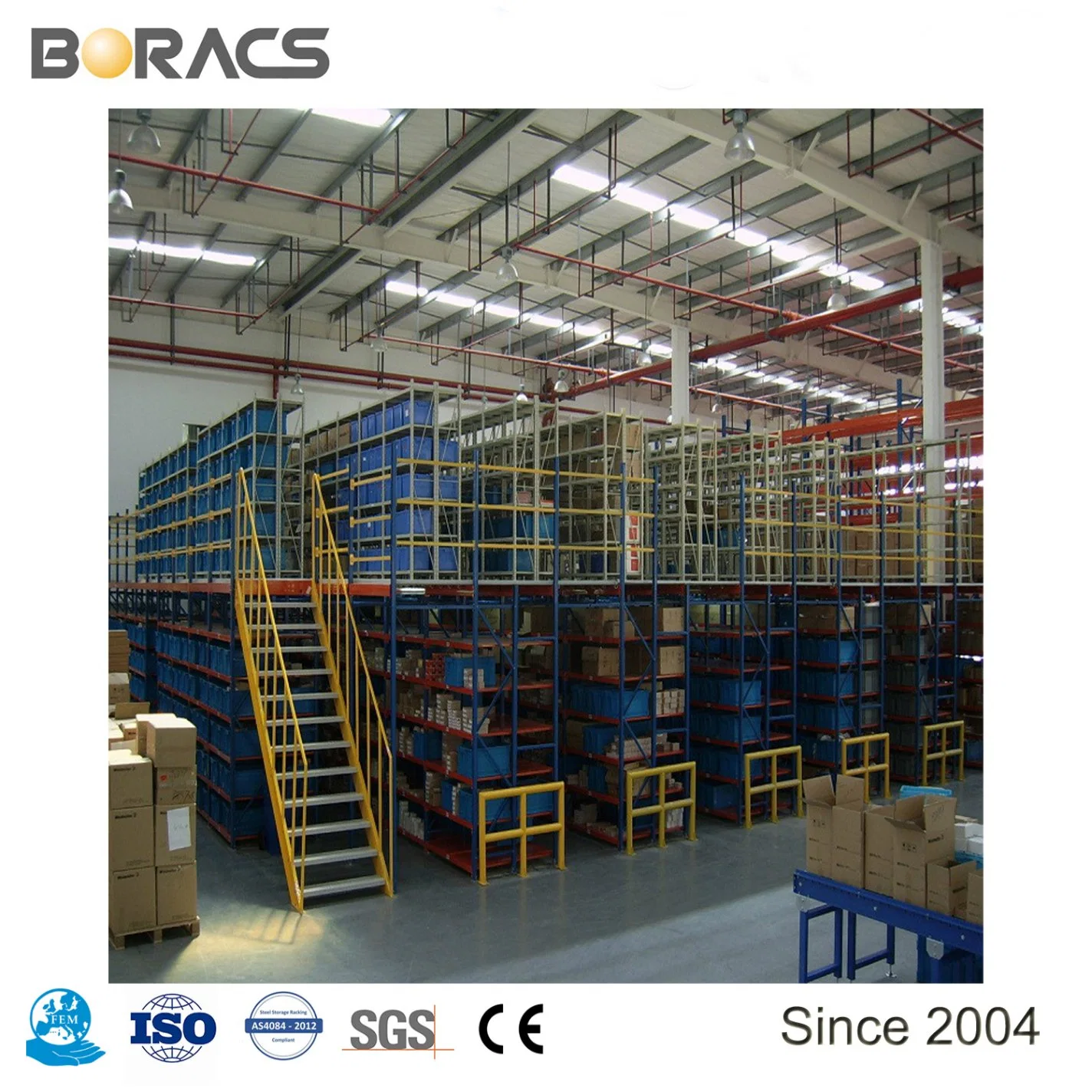 Multi Level Mezzanine Interlocking Floor System--Fully Use Warehouse Space--300kg-1000kg/Sqm