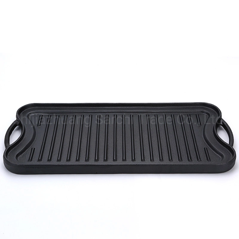 High-Quality Cast Iron BBQ Roasting Plate Outdoor Grill Cast Iron Cookware BBQ Griddle