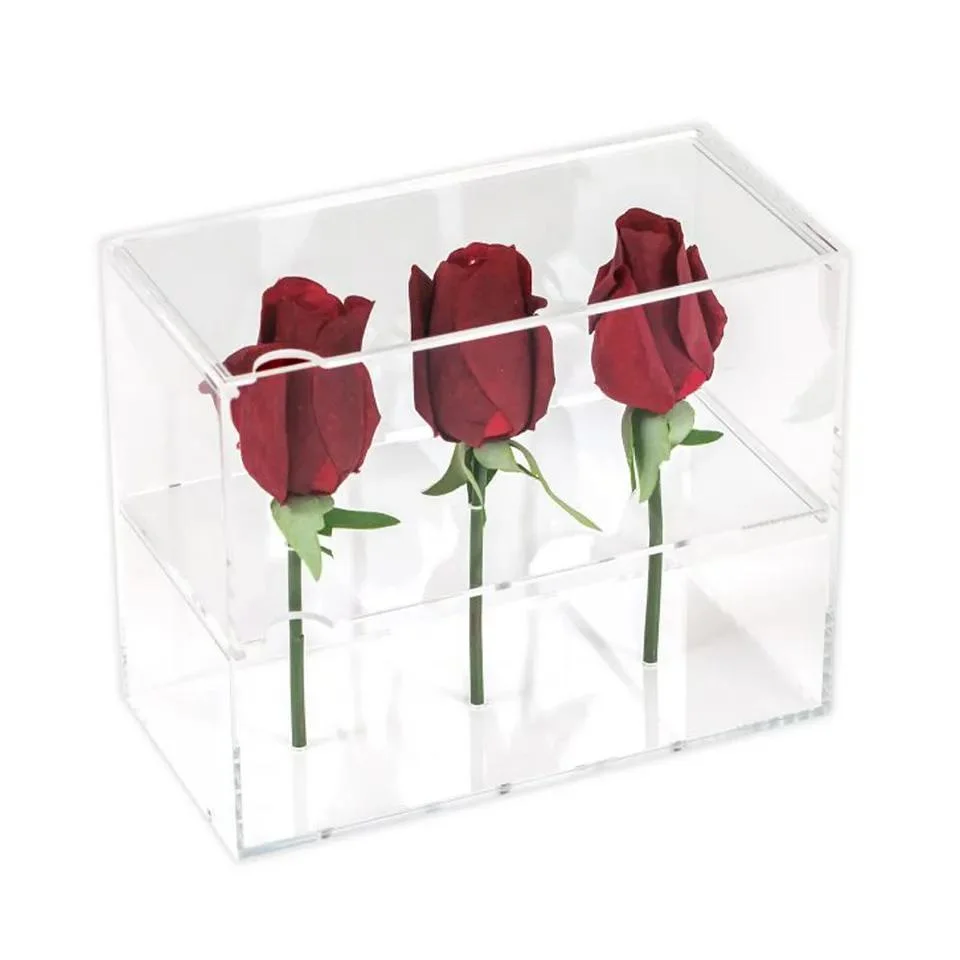 Wholesale/Suppliers Customized Clear Acrylic Box for Flowers Gifts Jewelry