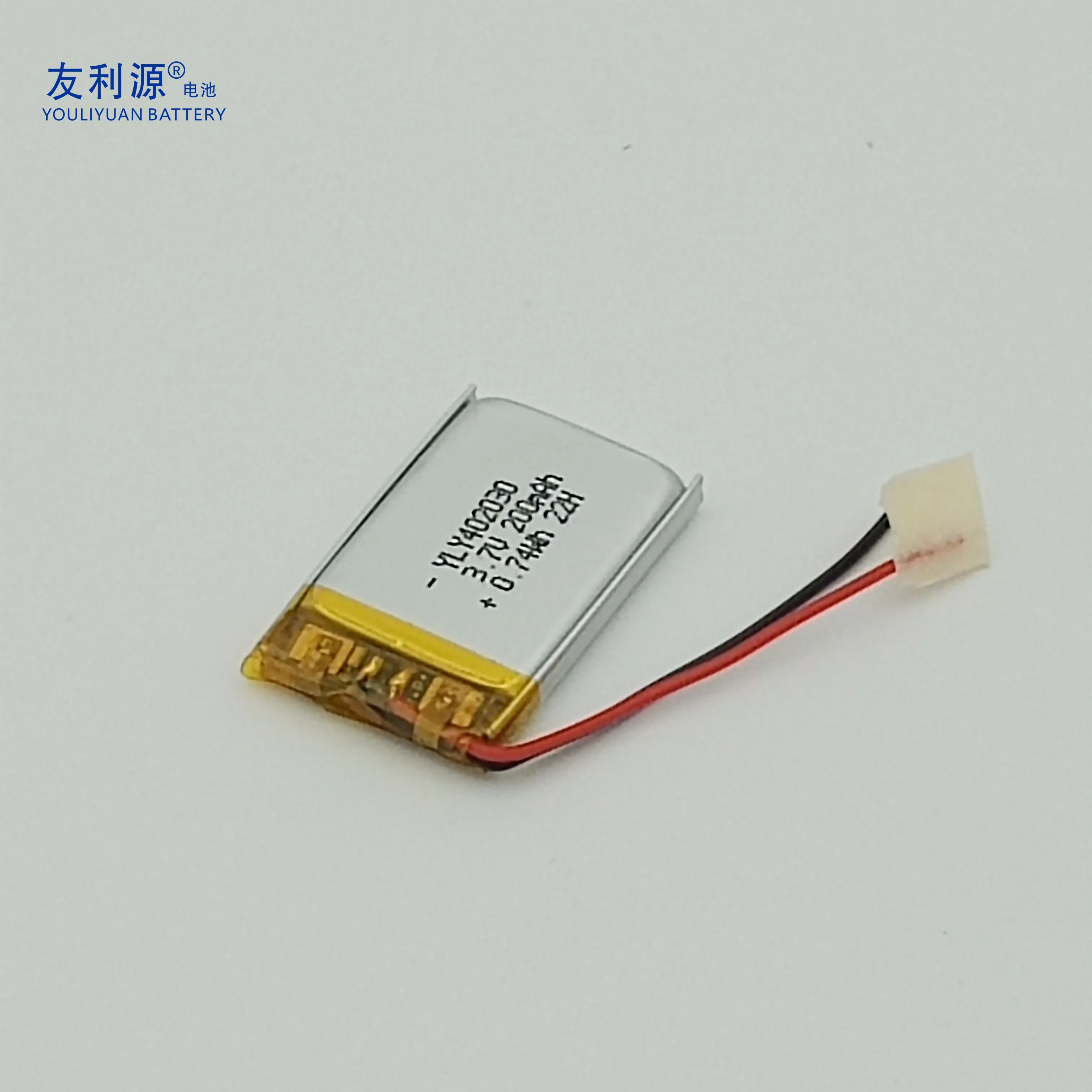 Factory Lithium Polymer Battery 402030 3.7V 200mAh Lipo Li-ion Battery for Mobile Phone/Iot Device/GPS Tracking/Hearing-Aid/Earphone