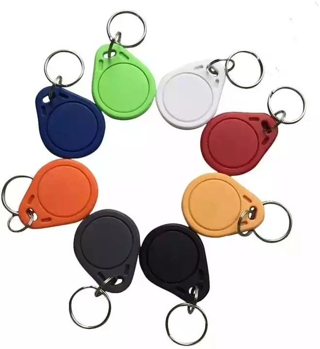 ABS 125kHz T5577 RFID Key Tag Fobs Customize OEM Color Print Logo 125kHz Proximity ID Card Chip RFID Tag Key Fob 13.56MHz Keyfobs Access Control RFID Keychain