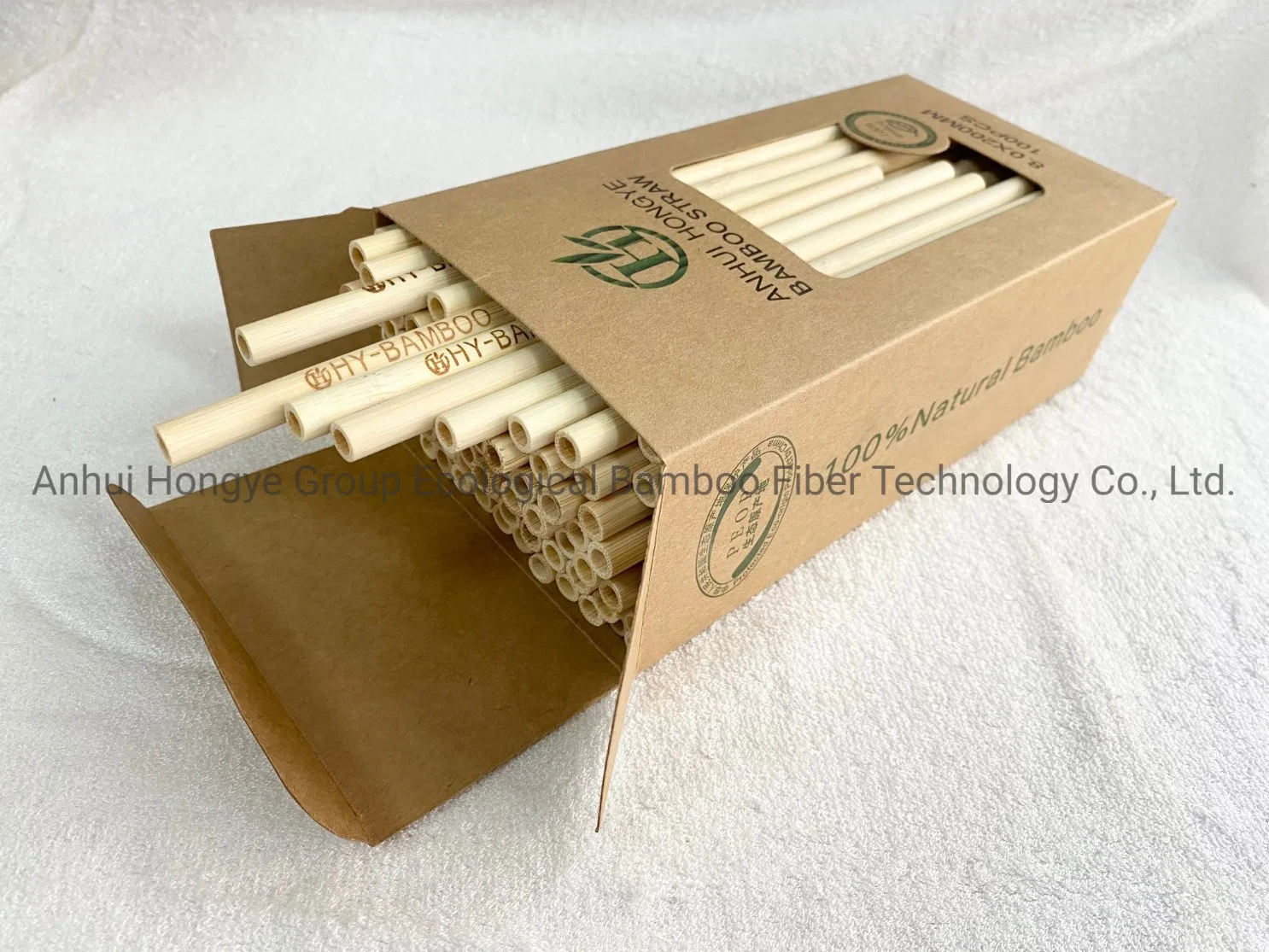 Disposable Bamboo Straw 8.0*200 mm with Logo