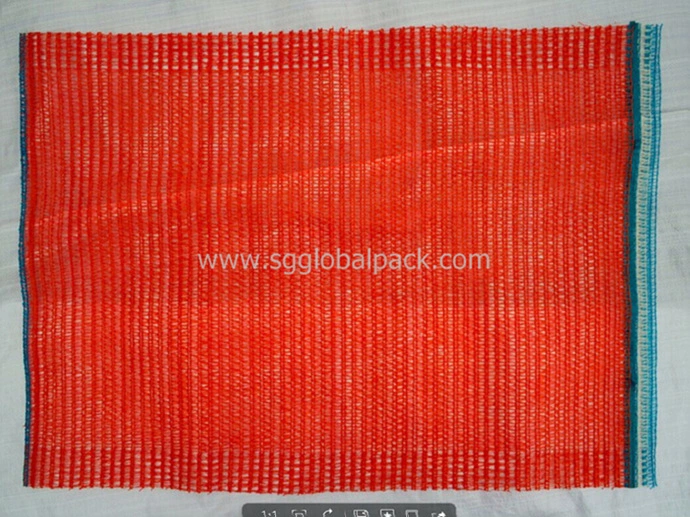 GRS SGS Certified Manufacture Agricultural PP Tubular Leno PE Raschel Mesh Net Sack 50 Lb 50 Kg Lemon Orange Potato Onion Plastic Packaging Bag with Drawstring