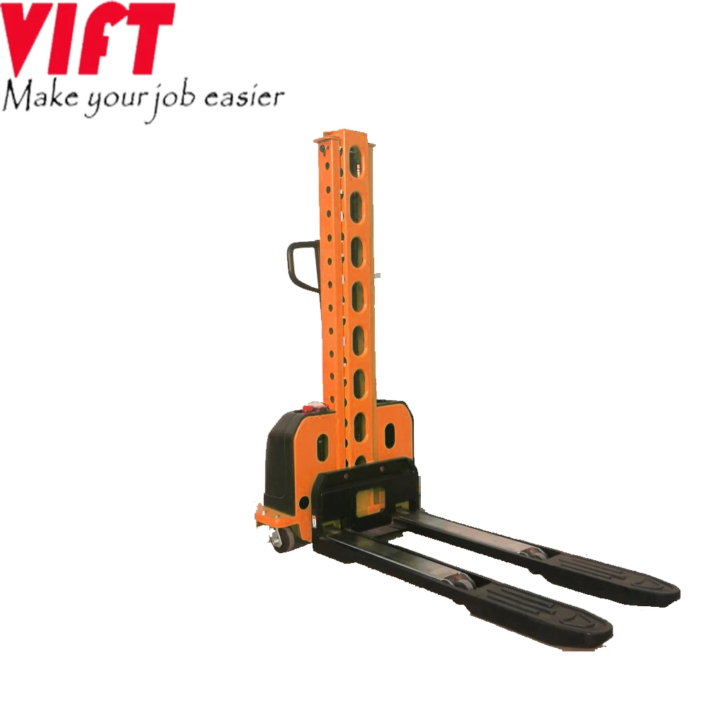 Light Weight Hydraulic Electric Portable Self Loading Pallet Lift Stacker