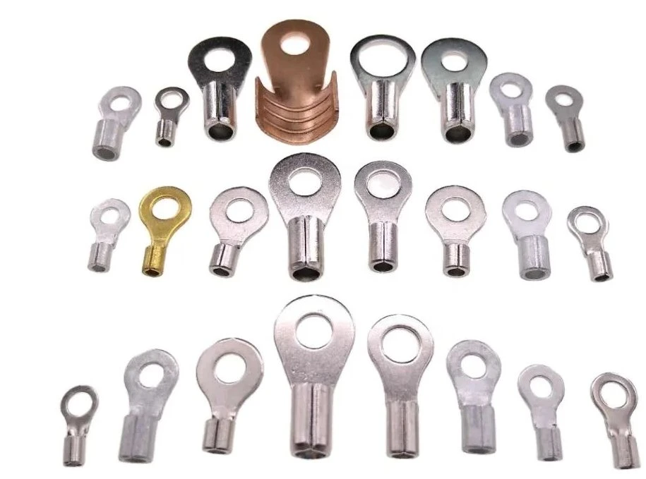 Copper Brass Electrical Lugs Type Connector Cable Wire Lug Connector O-Shaped Terminals Block
