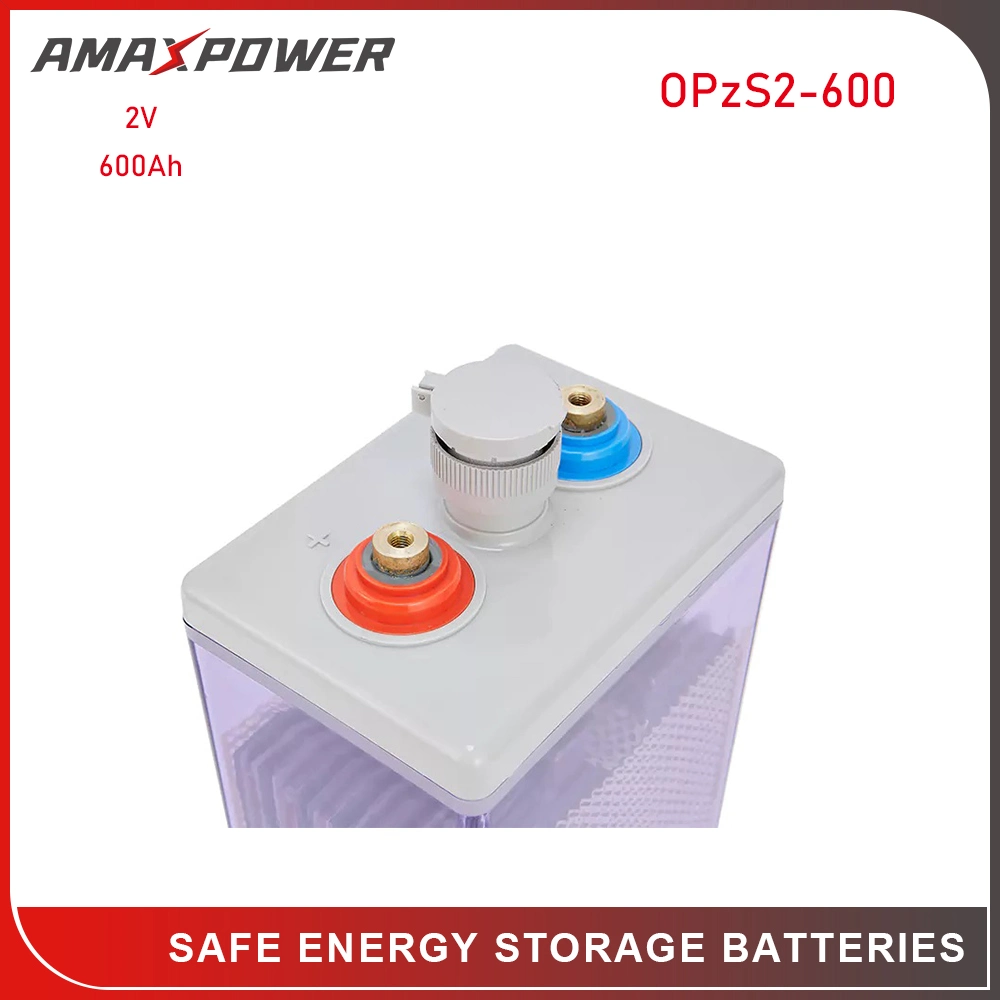 Amaxpower 2V 300AH/600ah/800ah/1000ah/3000ah sistema de energía solar de la batería de la OPVZ Batería de almacenamiento de plomo ácido batería para servicios eléctricos/UPS/telecomunicaciones