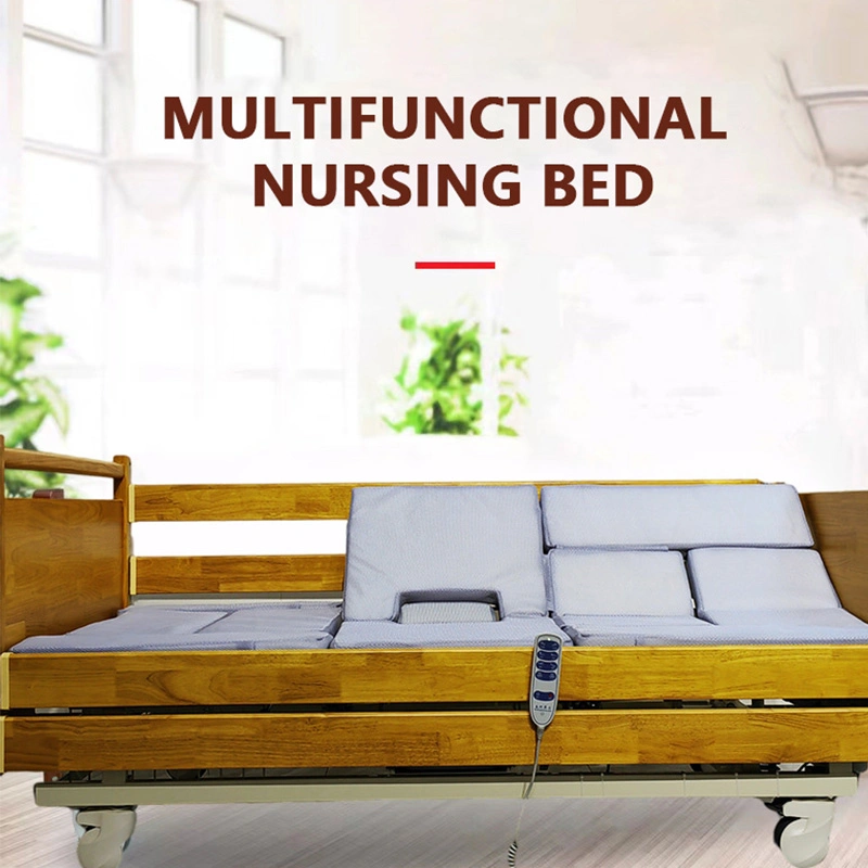 Manual Electric Two Function Adjustable Patient Hospital Bed with Toilet Hole