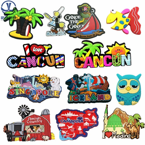 3D Custom Soft PVC Rubber Fridge Souvenir Mexican Fridge Magnets