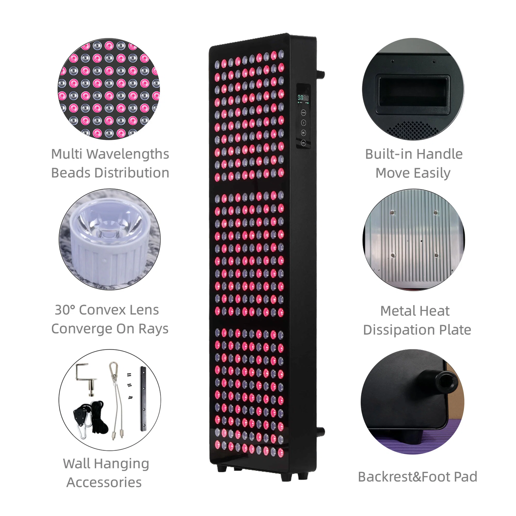 Home Exercise Assist Pulse Mode 300PCS LED Full Body Infrared Lamp Device Red Light Therapy Panel Christmas Gifts