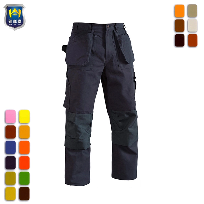 Mens Cargo Work Cotton Pants Trousers