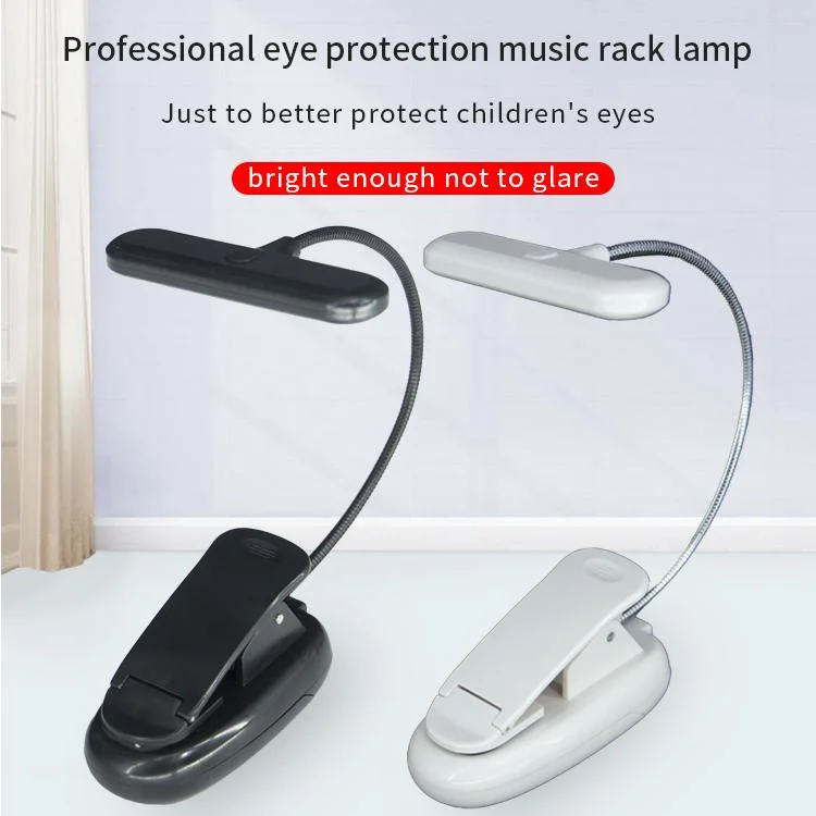 Music Parts Flexible Music Stand Light Reading Booking Light Clip Desk Lamp LED Bed Music Book Lamp Table 14 LED Light