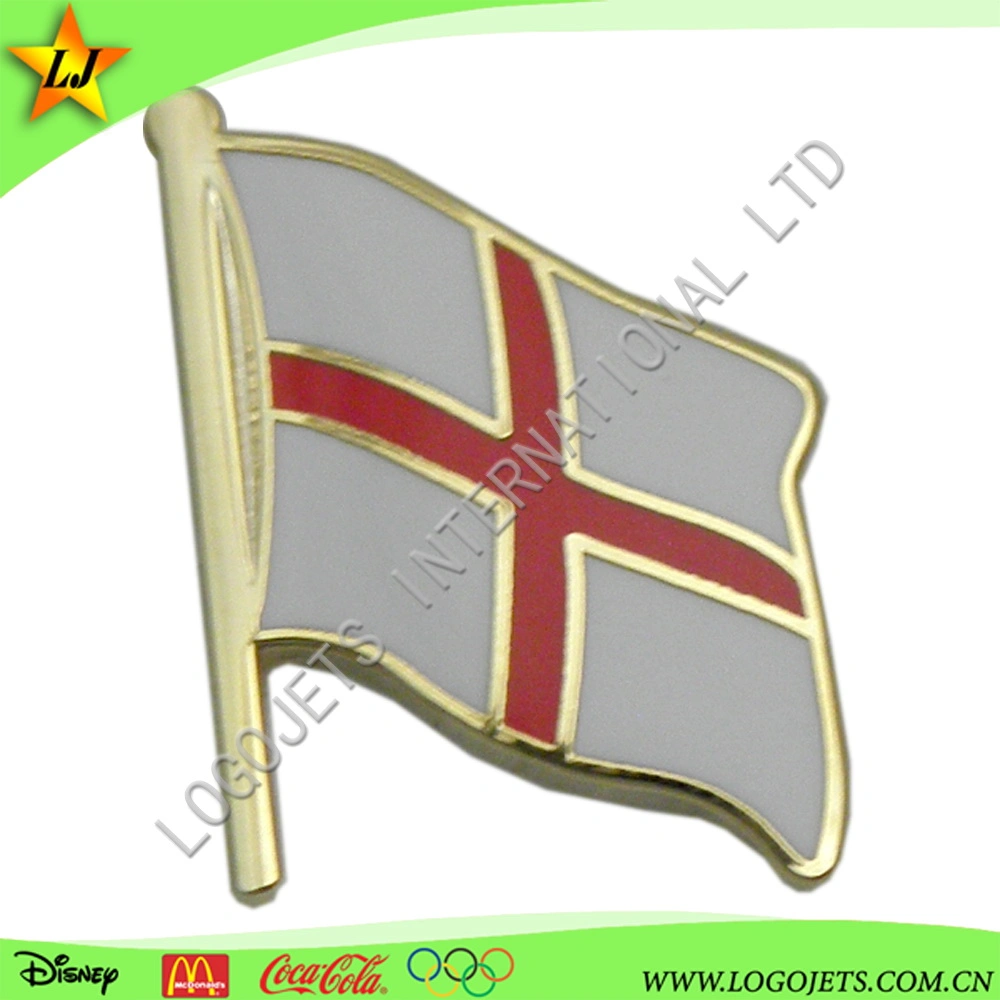 Hot Sale Brass Stamped Imitation Hard Enamel Filled Flag Lapel Pin Metal Badge