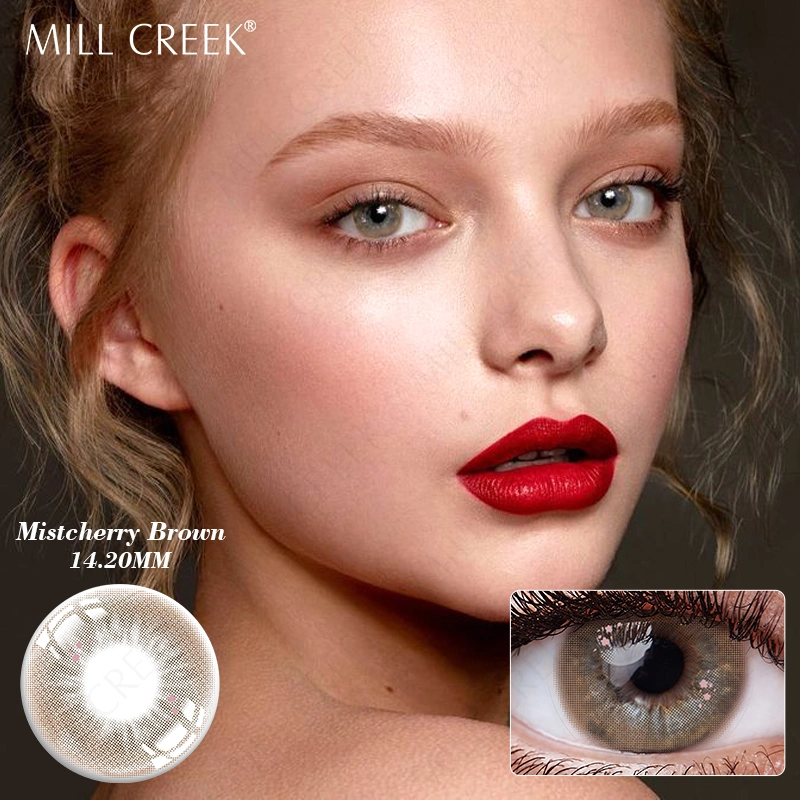 Natural Looking 3 Tone Colored Contact Lens Soft 14.5mm Eye Lens Yearly Cosmetic Wholesale Cheap Lentes De Contacto