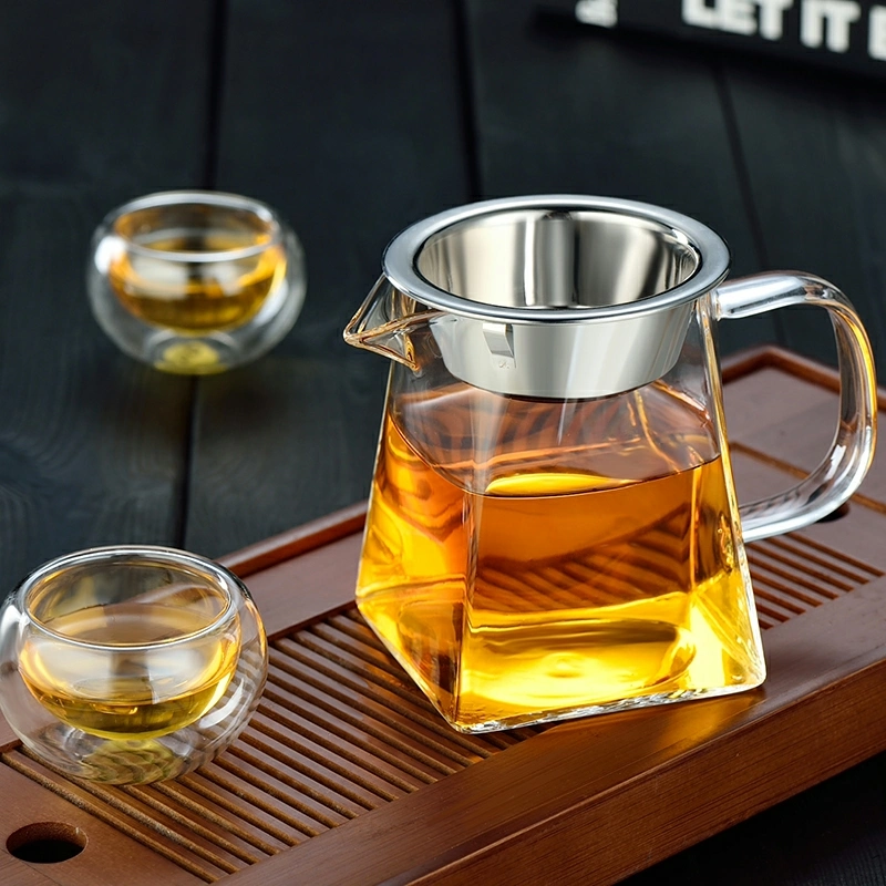 Chinese Hot Sale Tea Pot Borosilicate Glass with 304 Stainless Steel Infuser Blooming Tea Maker and Tea Pot Set