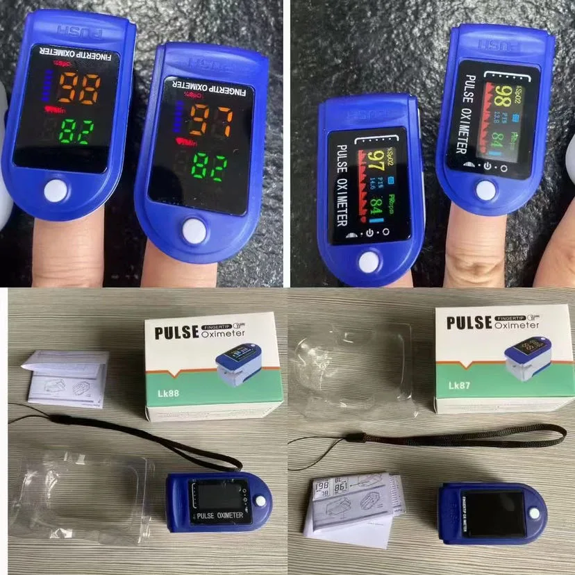 Factory Wholesale/Supplier Fingertip Pulse Sensor Oximeter LED Blood Fingertip Oximeter Digital CE ISO Approved Lk87