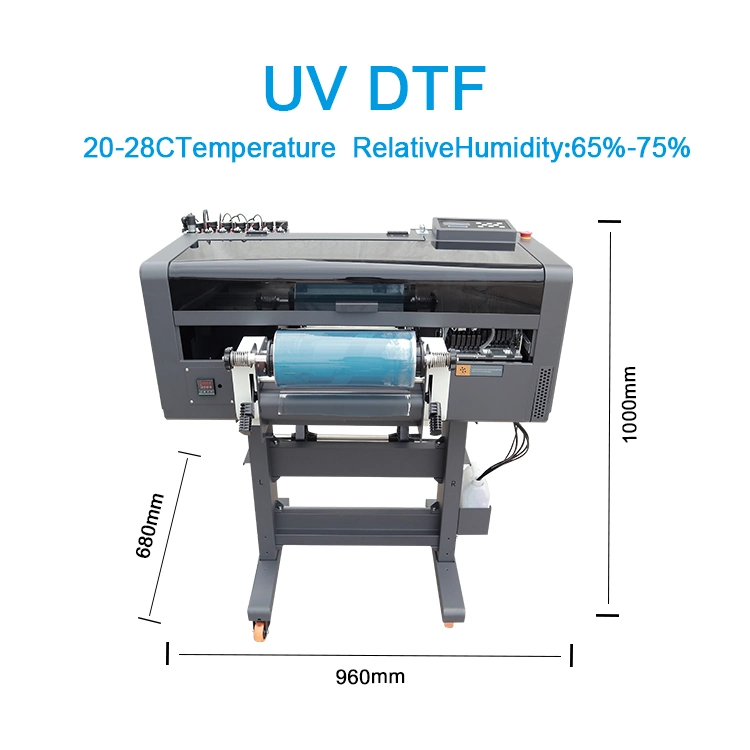 2024 New Design 30cm 60 Cm Label Sticker UV Roll Printer Dtf Inkjet Printers Transfer Printer