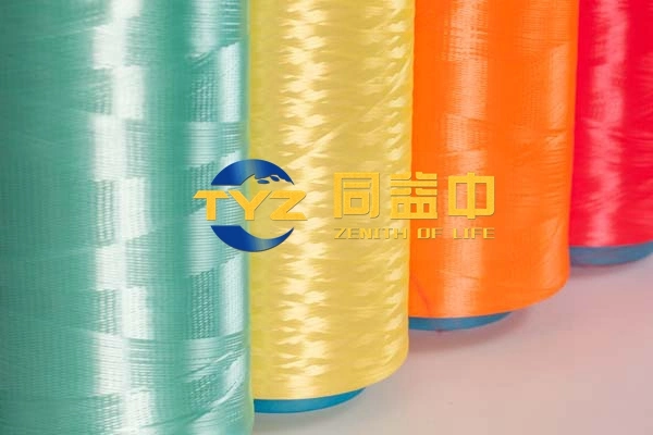 De alta tenacidad de fibra de UHMWPE 1760dtex con color amarillo para cuerda