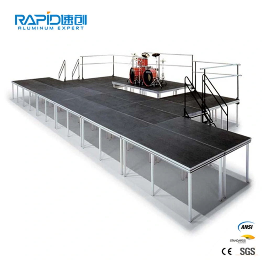 Aluminum Decoration Portable Platform Moving Event Folding Wedding Mobile Stage