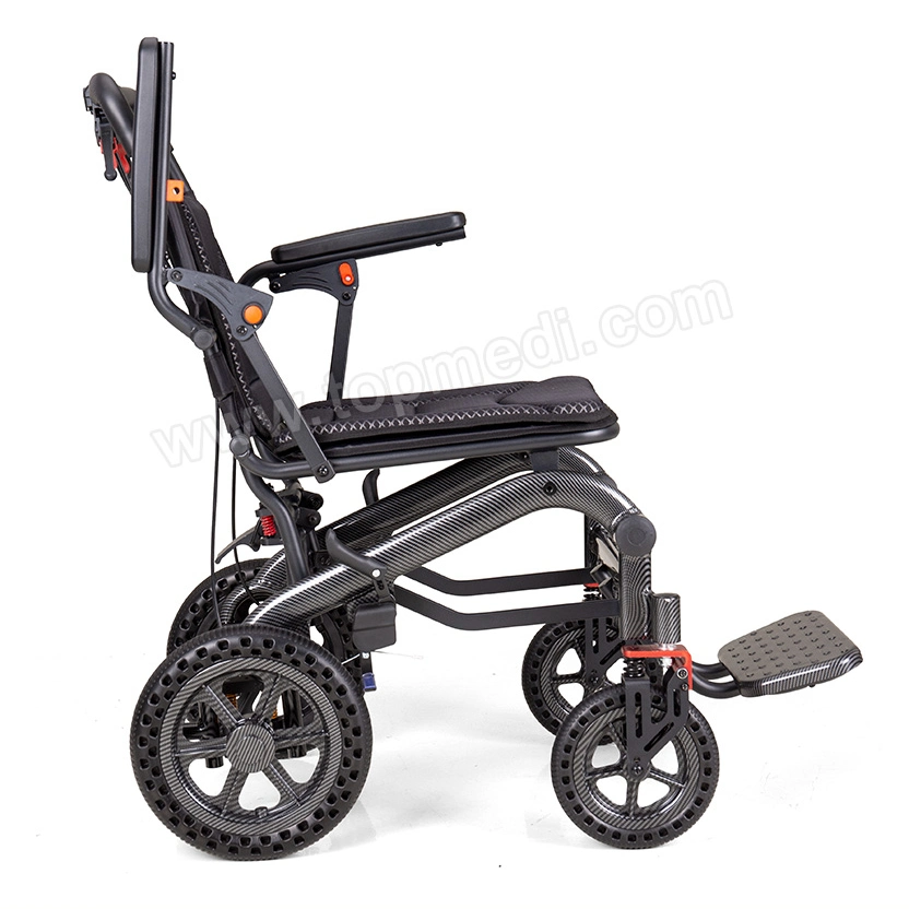 Handicapped Small Lightweight Portable Wheelchair Airport Transit Wheelchair Transportation