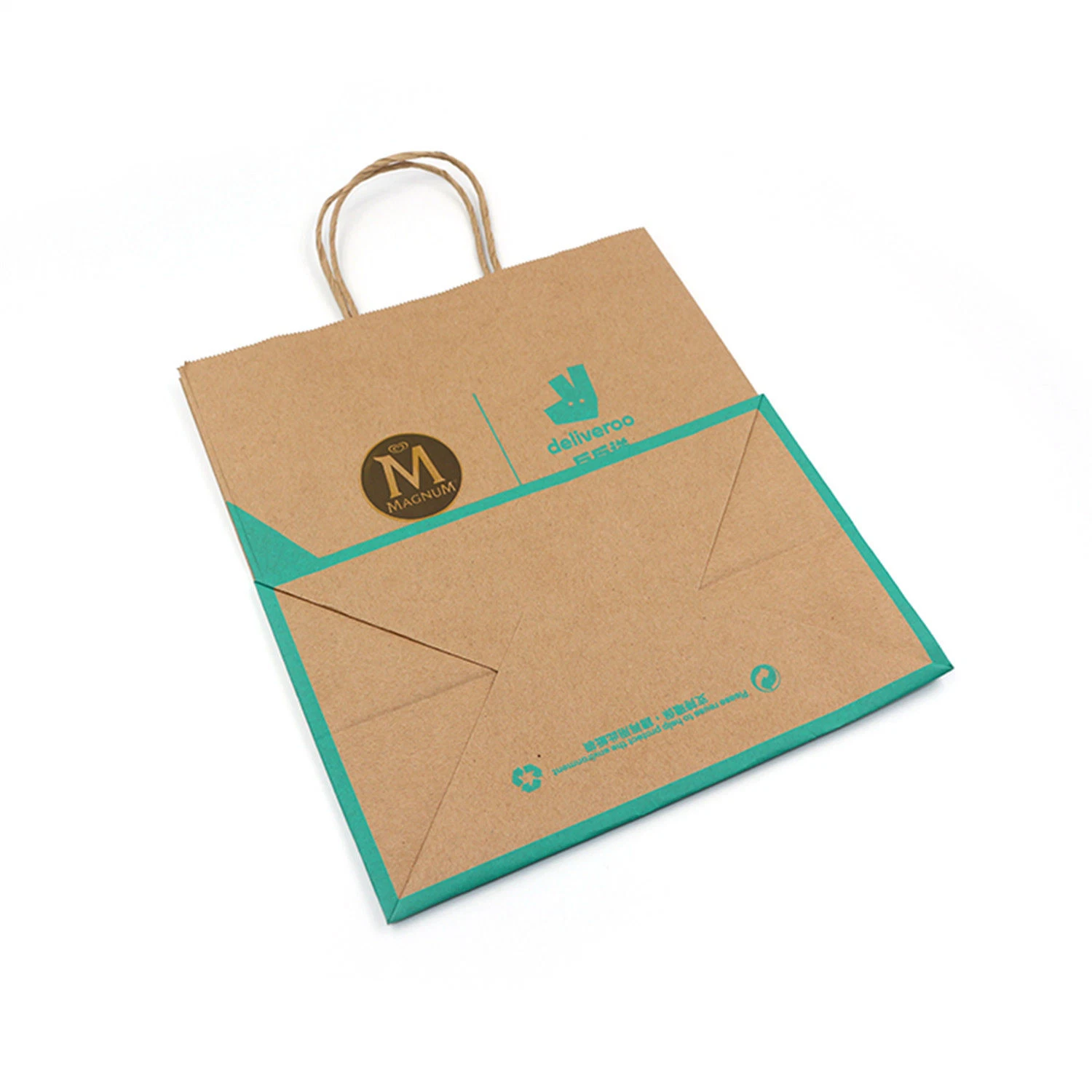 Fsc Custom High quality/High cost performance  Colorful Printed Brown Kraft Shopping Paper Packaging Bag with Your Own Logo