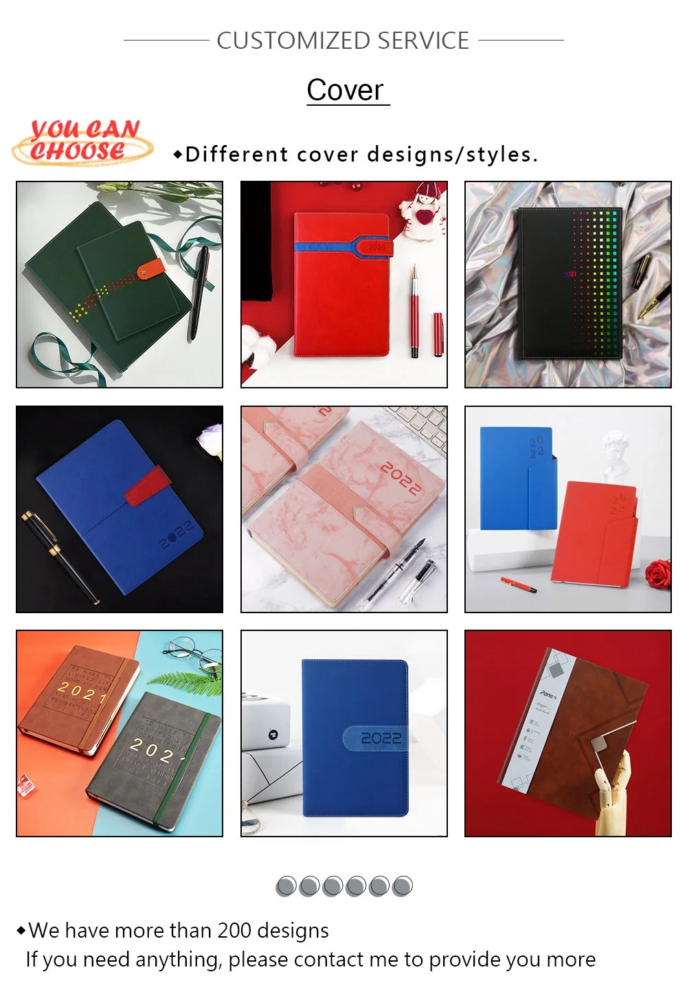 2020 New Design Colourful Paper Cover Notebook Diary