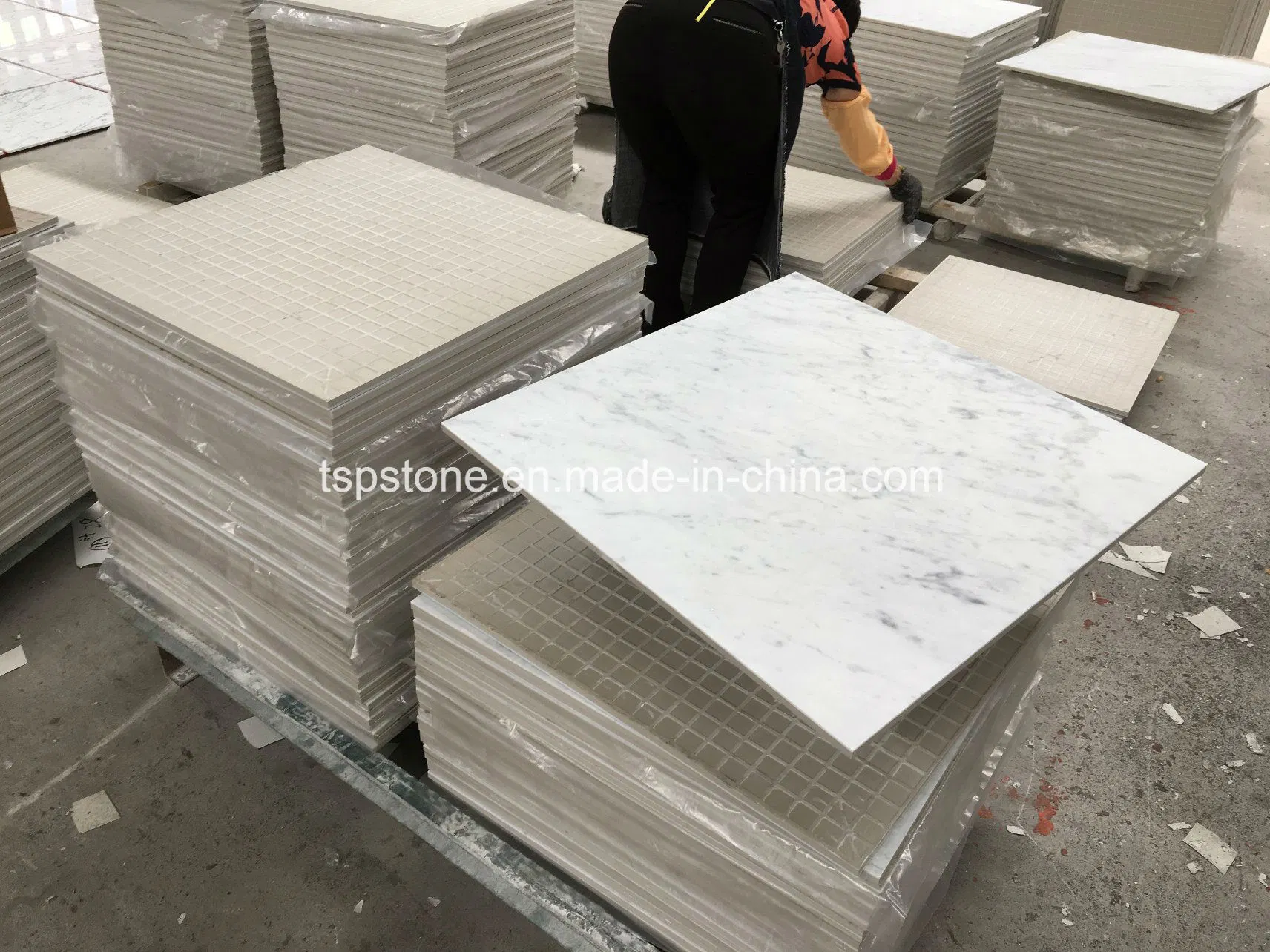 Design White Marble Mosaic Veneer for Decor Home