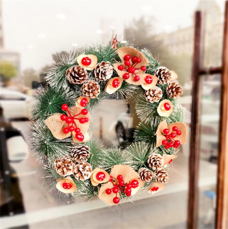 Christmas Tree Decorations in Christmas Window Christmas Wreath