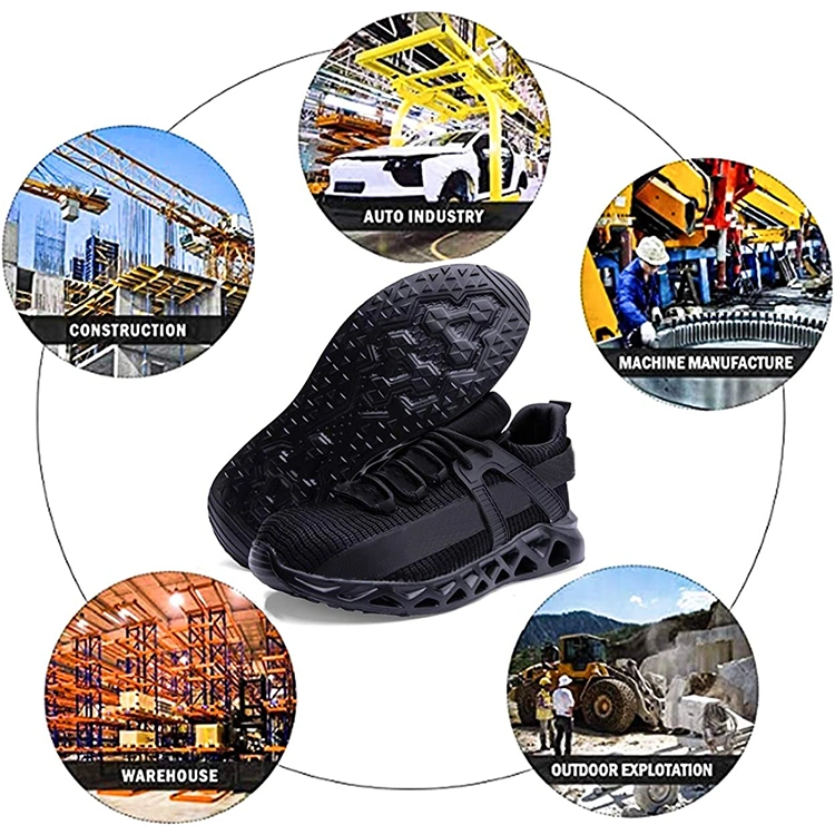 Lightweight Proof Resistant Industrial Construction Steel Toe Safety Shoes