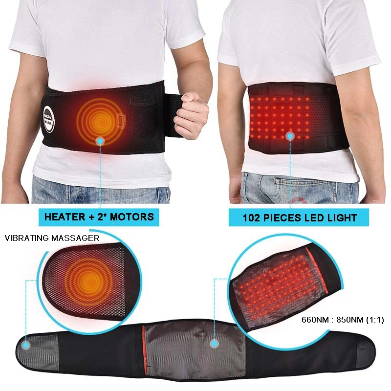 Perte de poids ceinture fine décharge de luminothérapie à LED infrarouge Dos douleur massage de vibration ceinture de limme