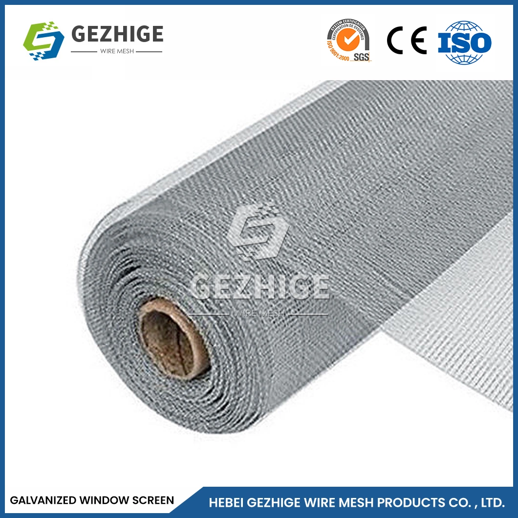 Gezhige Best Window Screens Factory 16 X 16 Mesh Painting Galvanized Steel Insect Windows Screen China Anti Theft Iron Insect Weaving Galvanized Window Screen