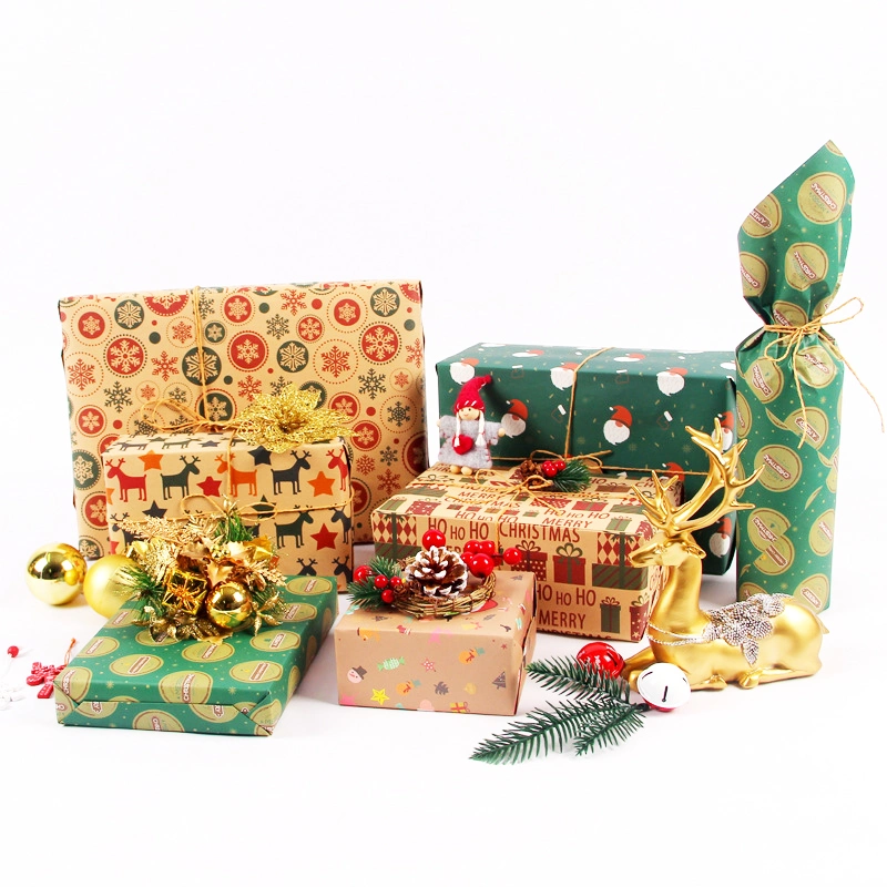 China Wholesale/Supplier Rigid Custom Color Logo Printing Christmas Decorations Gift Wrapping Paper