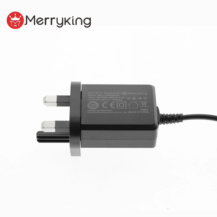 UK Power Plug 12V 500mA Wholesale/Supplier 12V 0.5A AC/DC Adapter Power Adapter