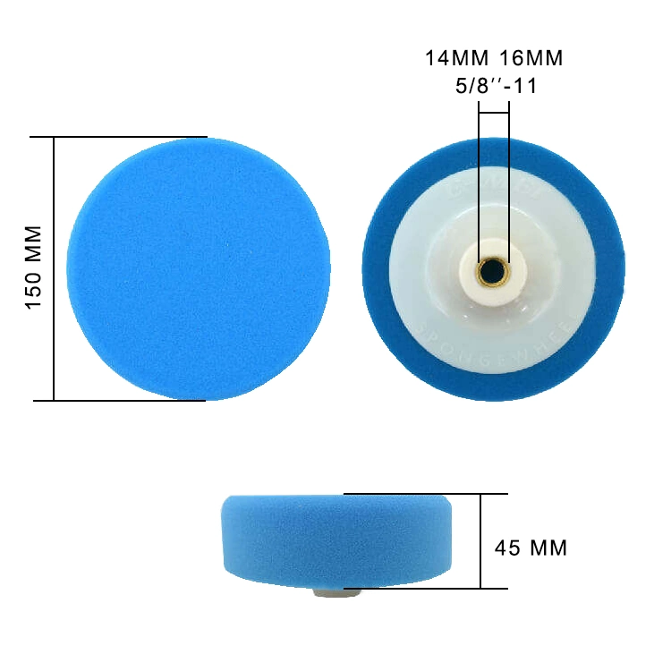 6 Inch Polishing Pad for Car Polisher Sponge Wheel Polishing Plate Mirror Waxing Reduction Disc Sponge Ball Grinding Plate 150mm