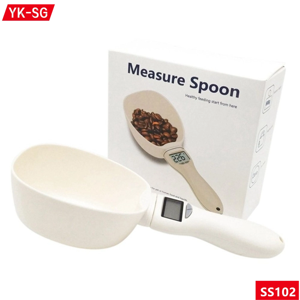 PET Food medindo Scoop cão gato destacável Spoon digital cozinha Escala