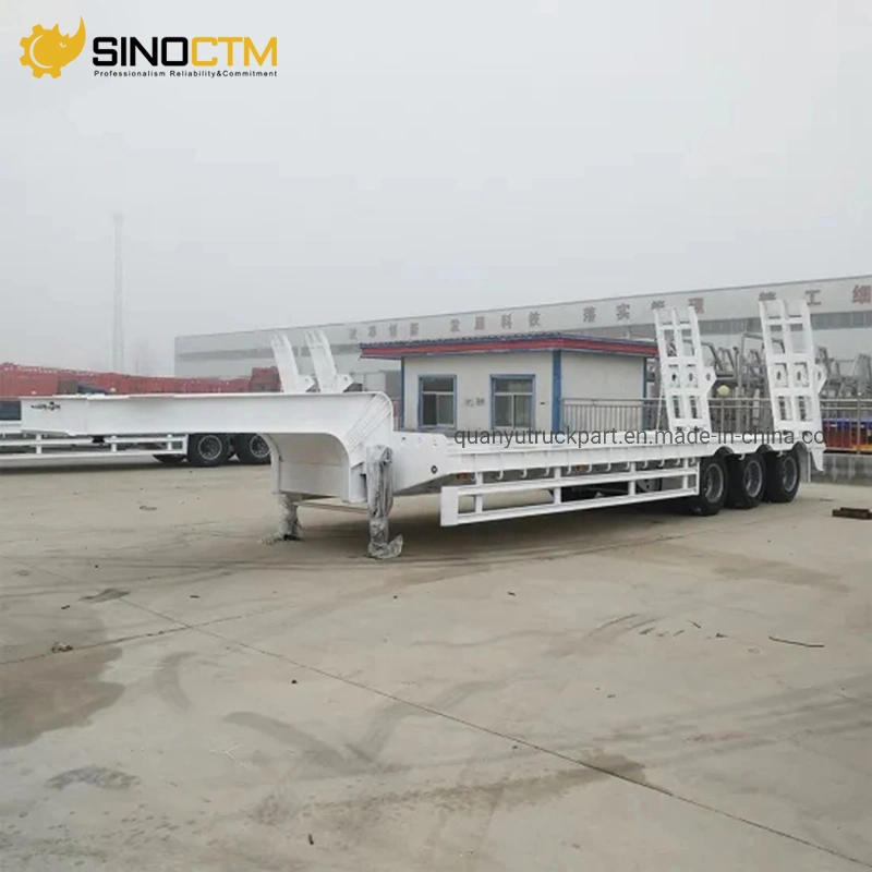 Container Transport Semi Trailer, 3axle 4axle Chassis Low Bed Semi Trailer Truck