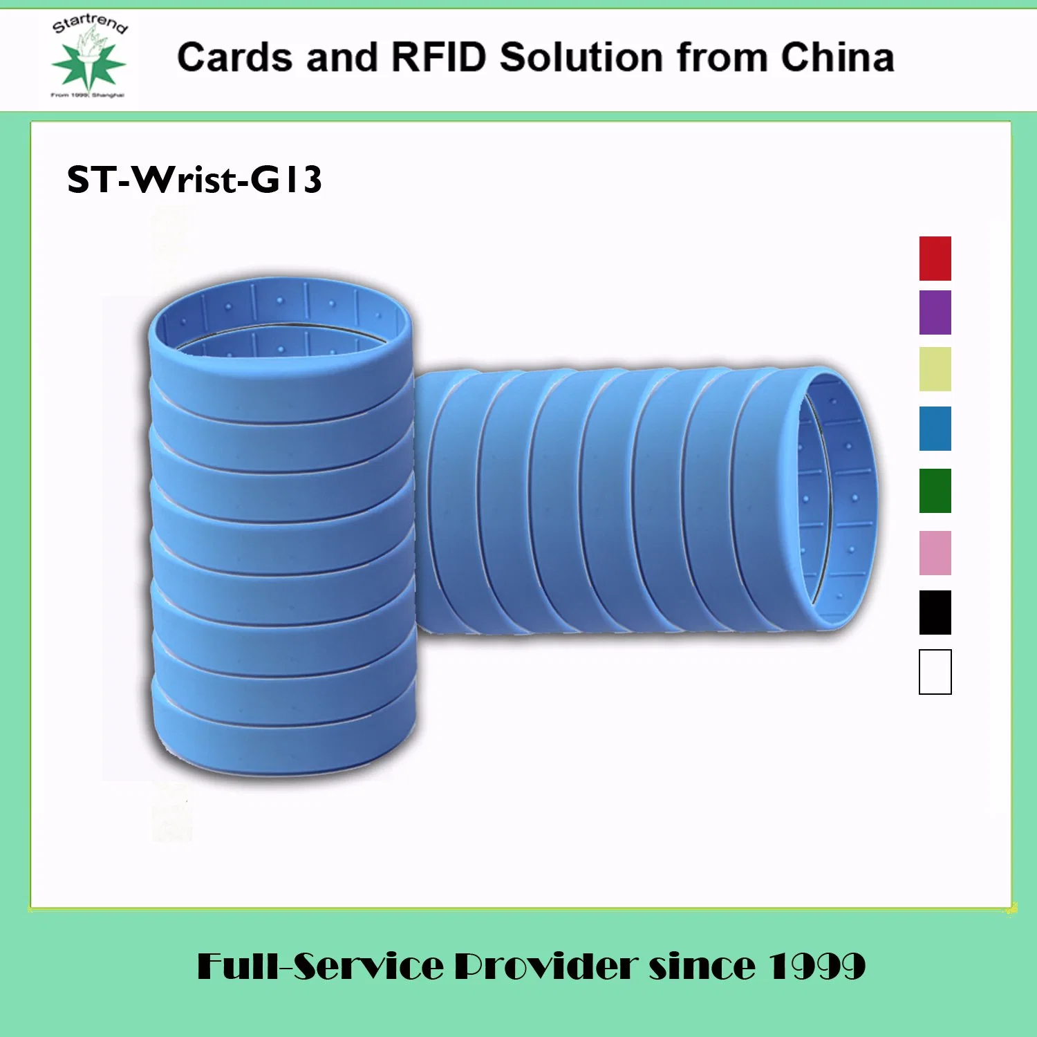 125kHz/13.56MHz Smart RFID/NFC Tag Silicone RFID Bracelet RFID Wristband (ST-S-13)