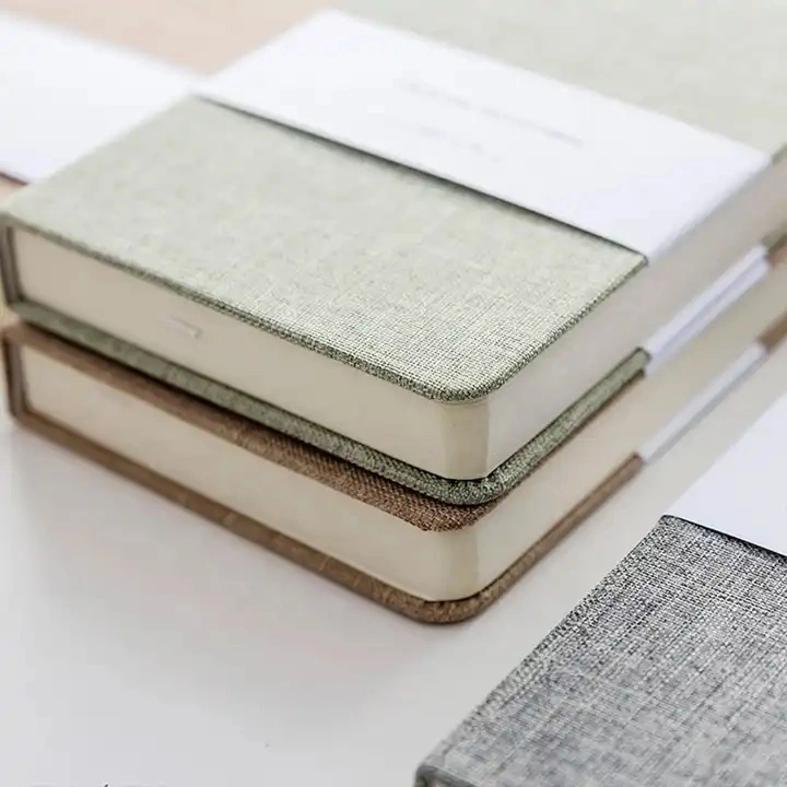 Linen Hardcover Custom Daily Notebooks A5 School Supplies Fancy Diary Nice Journal